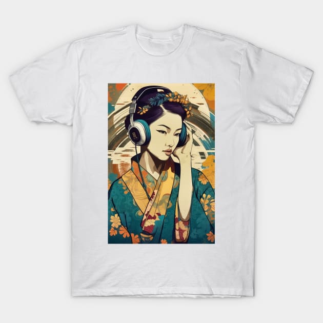 Asian American AAPI Asian Woman Music Lover T-Shirt by Unboxed Mind of J.A.Y LLC 